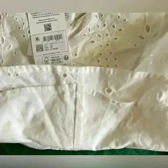 Scotch & Soda white eyelet top, NWT , size 34 - Picture 4 of 10